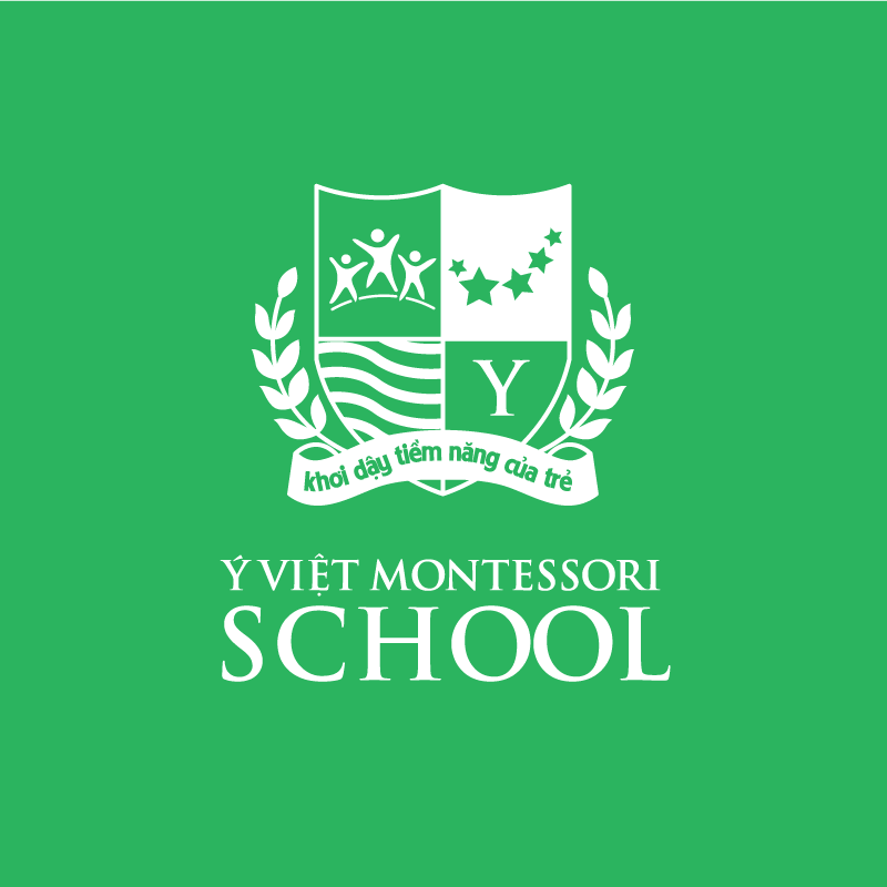 Logo trường mầm non Ý Việt Montessori tại quận Cầu Giấy, quận Tây Hồ - Hà Nội (Ảnh: website trường)
